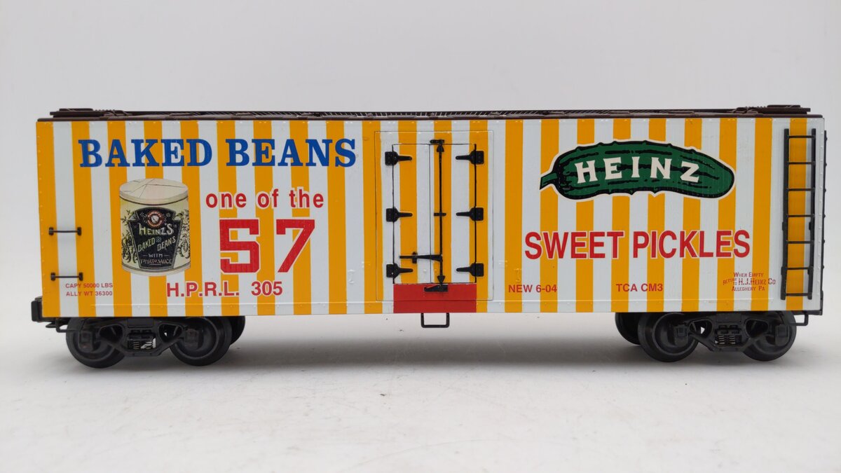 K-Line K762-5203 O Gauge Heinz 57 Wood-Sided Reefer Car - Limited Edition LN/Box