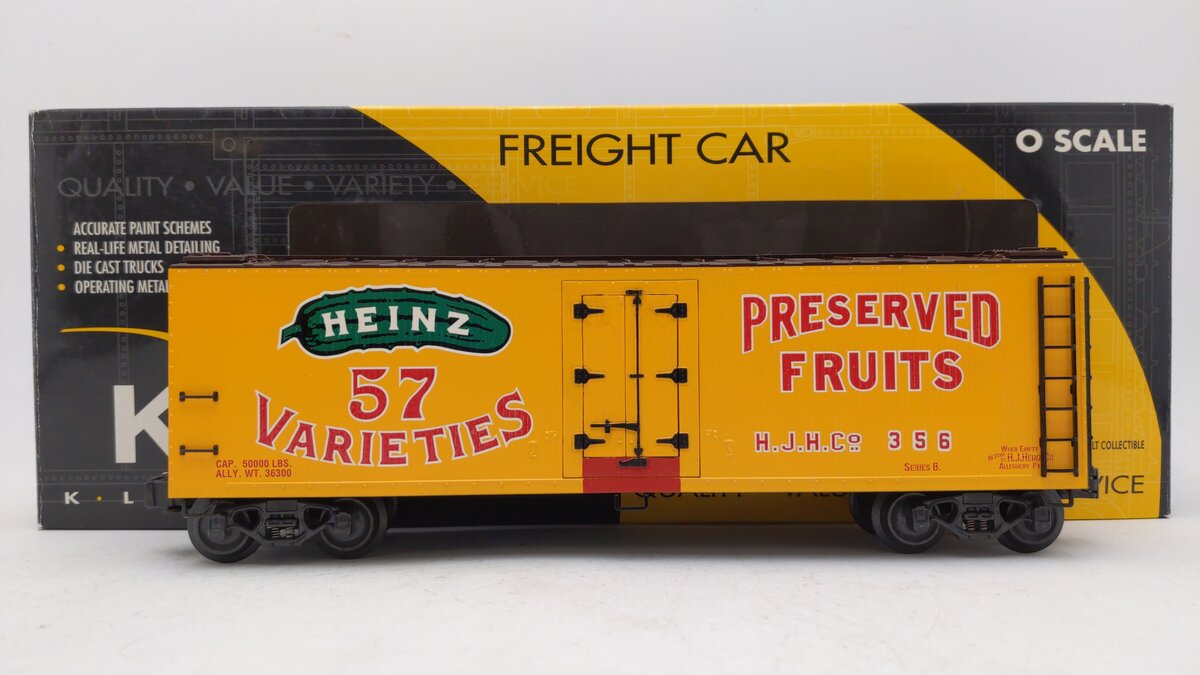 K-Line K762-5202 O Gauge Heinz Wood-Sided Refrigerator Car LN/Box