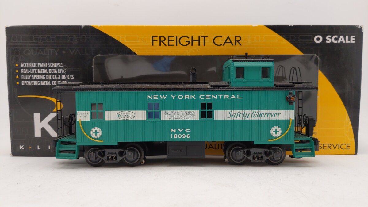 K-Line K616-1752 O Gauge NYC Wood Sided Caboose #18096 EX/Box