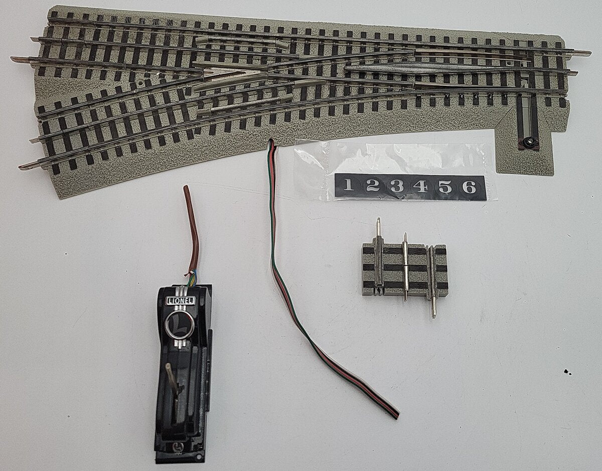 Lionel 6-12048 O72 Nickel Silver FasTrack Left Hand Remote Switch Turnout EX/Box