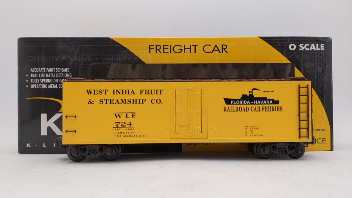 K-Line K762-8032 O Gauge WIF Billboard Wood-Sided Reefer #724 EX/Box