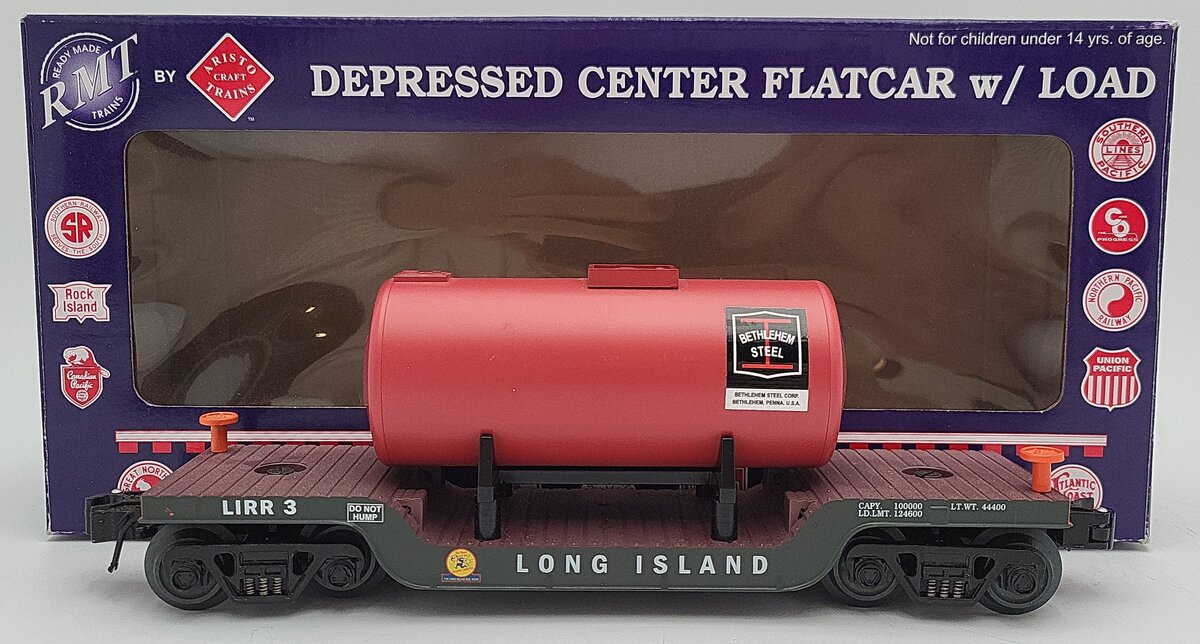 Aristo Craft O Gauge Long Island Depressed Flatcar w/ Load #3 EX/Box