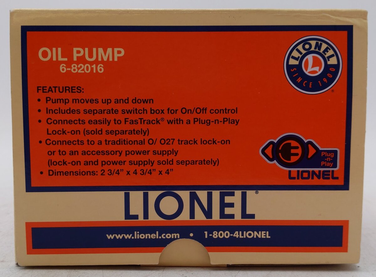 Lionel 6-82016 O Scale Oil Pump EX/Box