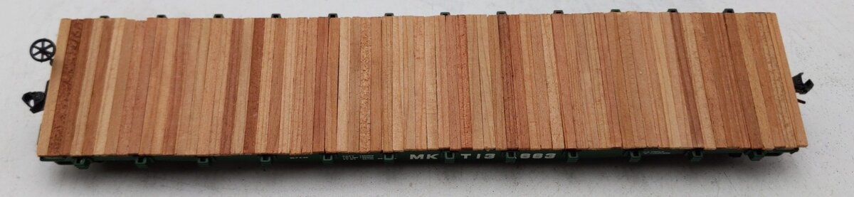 American Models 6026 S Scale Missouri Kansas Texas 46' Flat Car #663 EX/Box