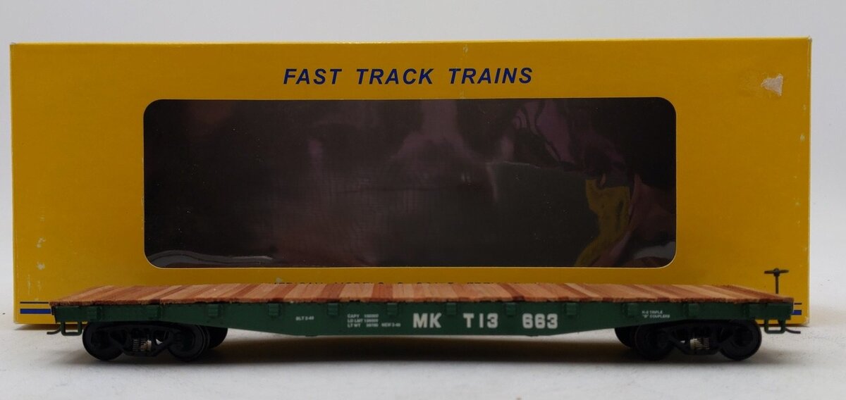American Models 6026 S Scale Missouri Kansas Texas 46' Flat Car #663 EX/Box