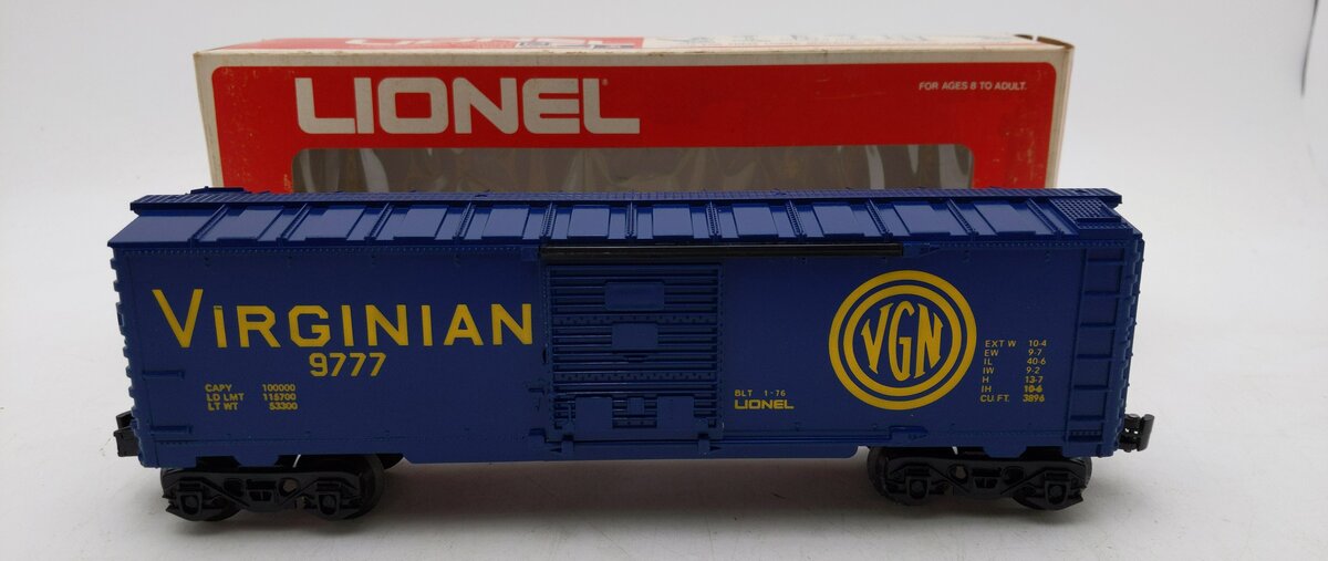 Lionel 6-9777 O Gauge Virginian Boxcar EX/Box