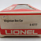 Lionel 6-9777 O Gauge Virginian Boxcar EX/Box