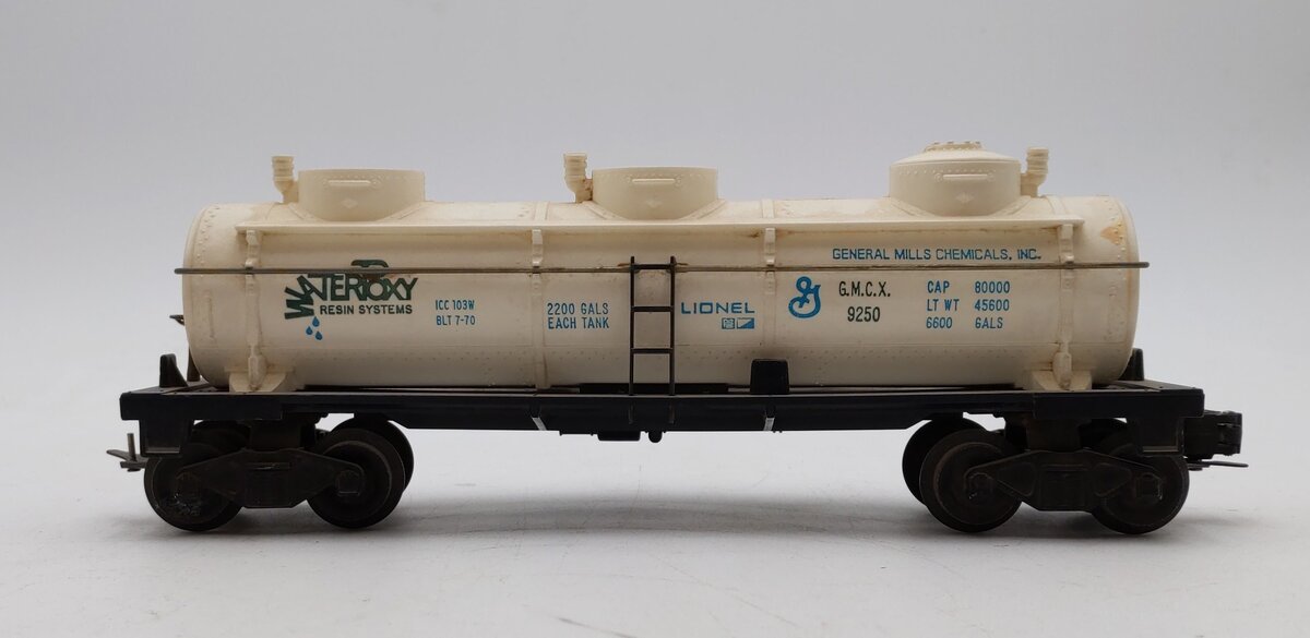 Lionel 6-9250 Waterpoxy Triple Dome Tank Car VG/Box