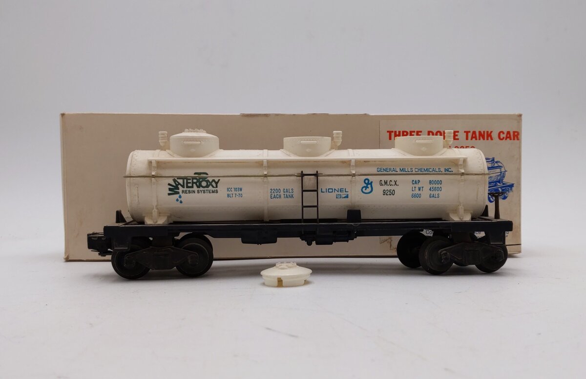 Lionel 6-9250 Waterpoxy Triple Dome Tank Car VG/Box