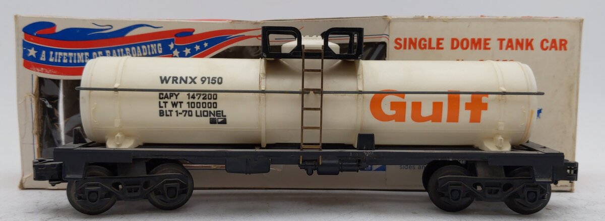 Lionel 6-9150 O Gauge Gulf Single Dome Tank Car #9150 EX/Box