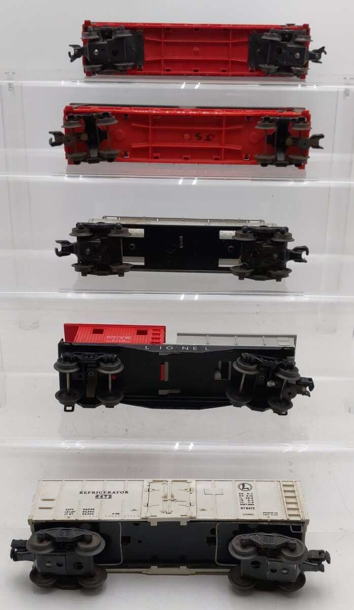 Lionel Vintage O Gauge Freight Cars: 6472, 6119, 6465, 6414, 6414 [5] VG