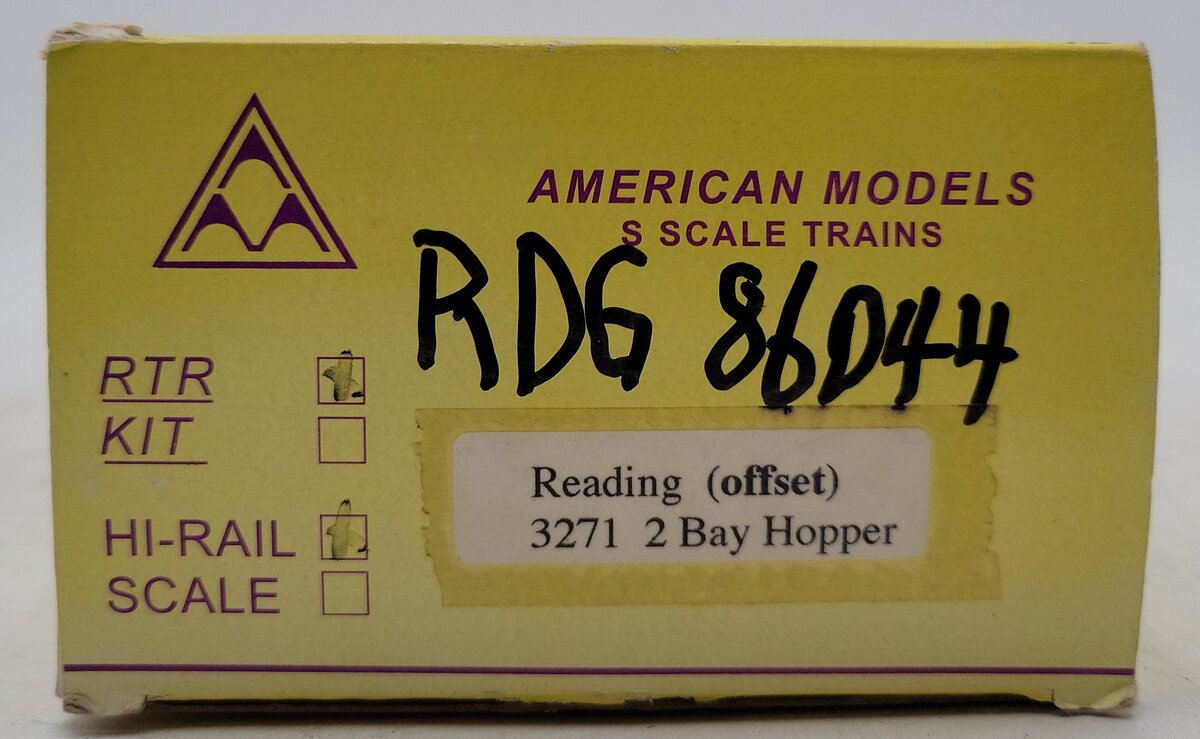 American Models 3271 S Scale Reading 2 Bay Hopper #86044 EX/Box