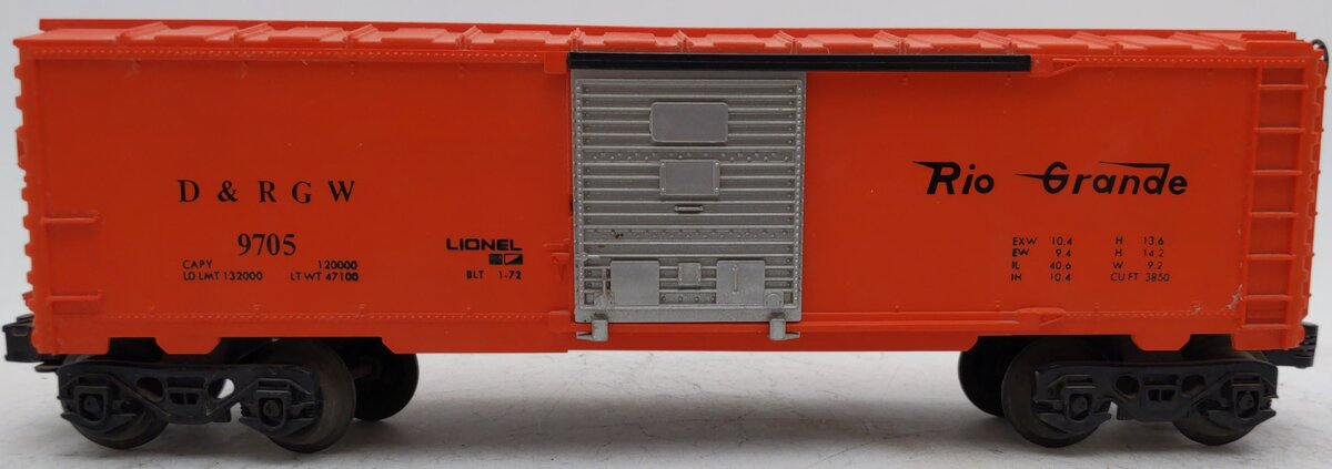 Lionel 6-9705 O Gauge Denver & Rio Grande Western Box Car EX/Box
