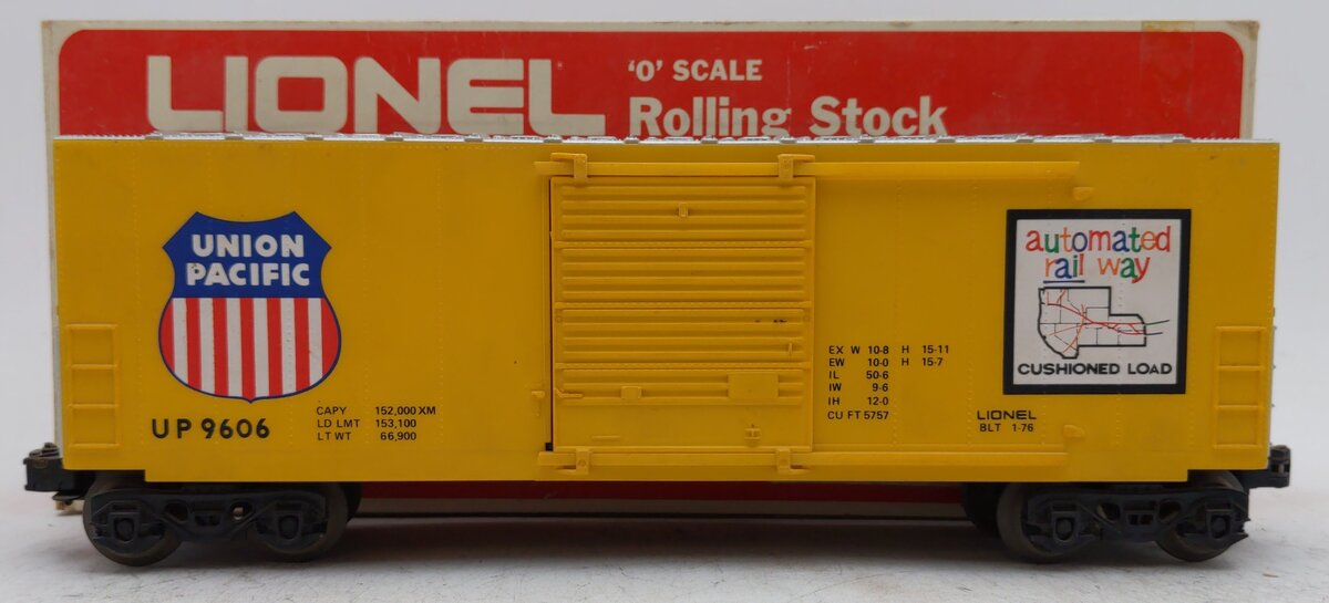 Lionel 6-9606 O Gauge Union Pacific Hi-Cube Boxcar EX/Box
