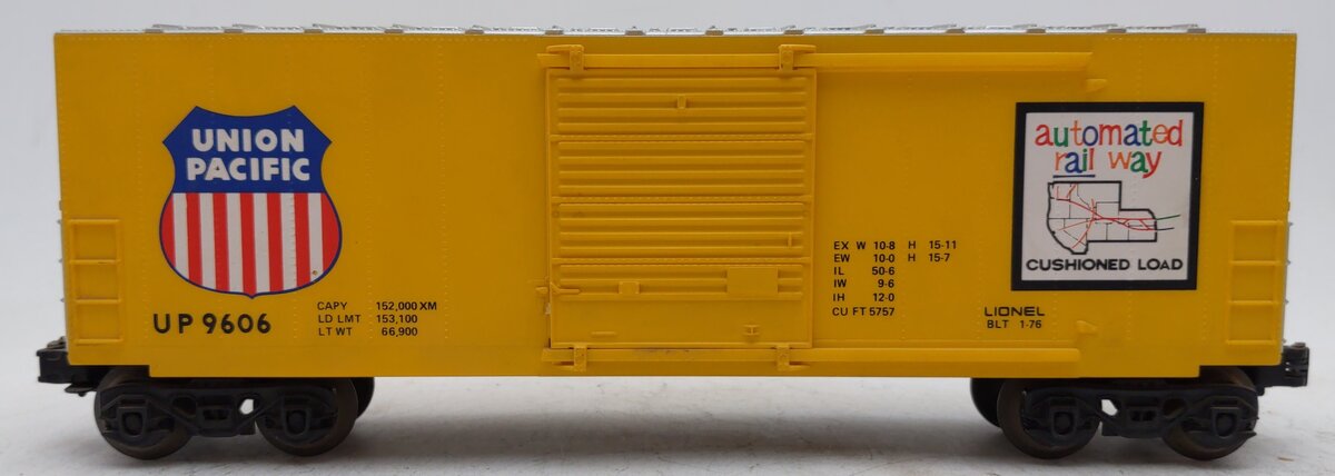Lionel 6-9606 O Gauge Union Pacific Hi-Cube Boxcar EX/Box