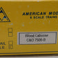American Models 7506-B S Scale C&O Wood-Sided Caboose w/ Scale Wheels #623 EX/Box
