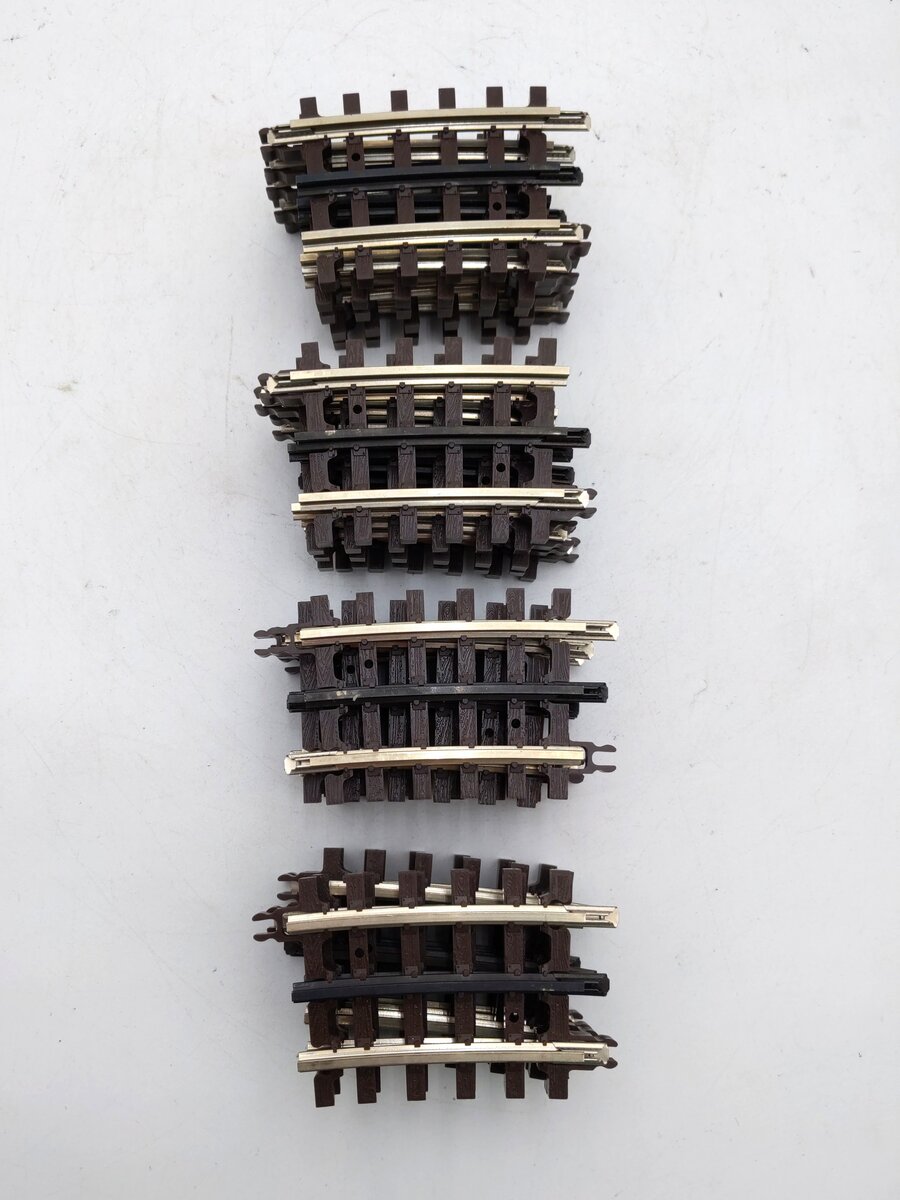 Atlas 6046 O Nickel Silver O-45 Quarter Curved Track Sections (20) EX