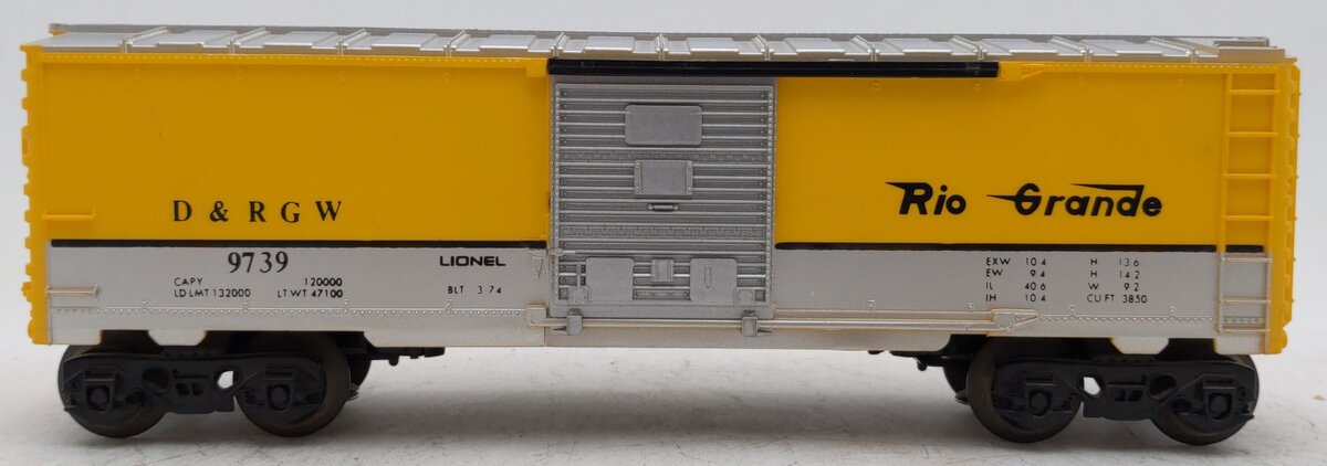 Lionel 6-9739 O Gauge Denver and Rio Grande Western Boxcar VG