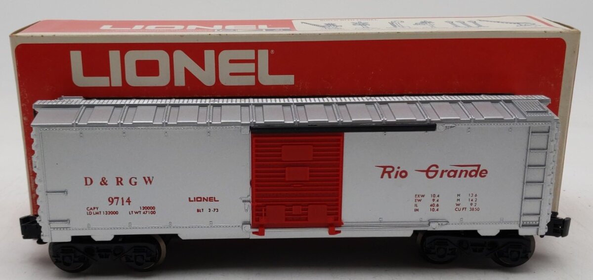Lionel 6-9714 O Gauge Denver & Rio Grande Western Box Car EX/Box