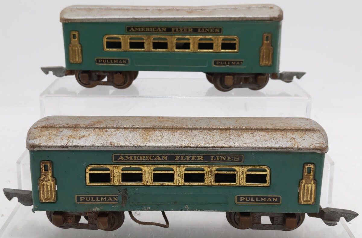 American Flyer 3171 Vintage O Tinplate Prewar Pullman Cars [2]