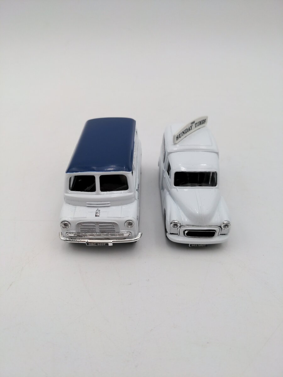 Corgi 97740 1:43 1960s Morris Minor Van & Bedford CA Sunday Times Set NIB