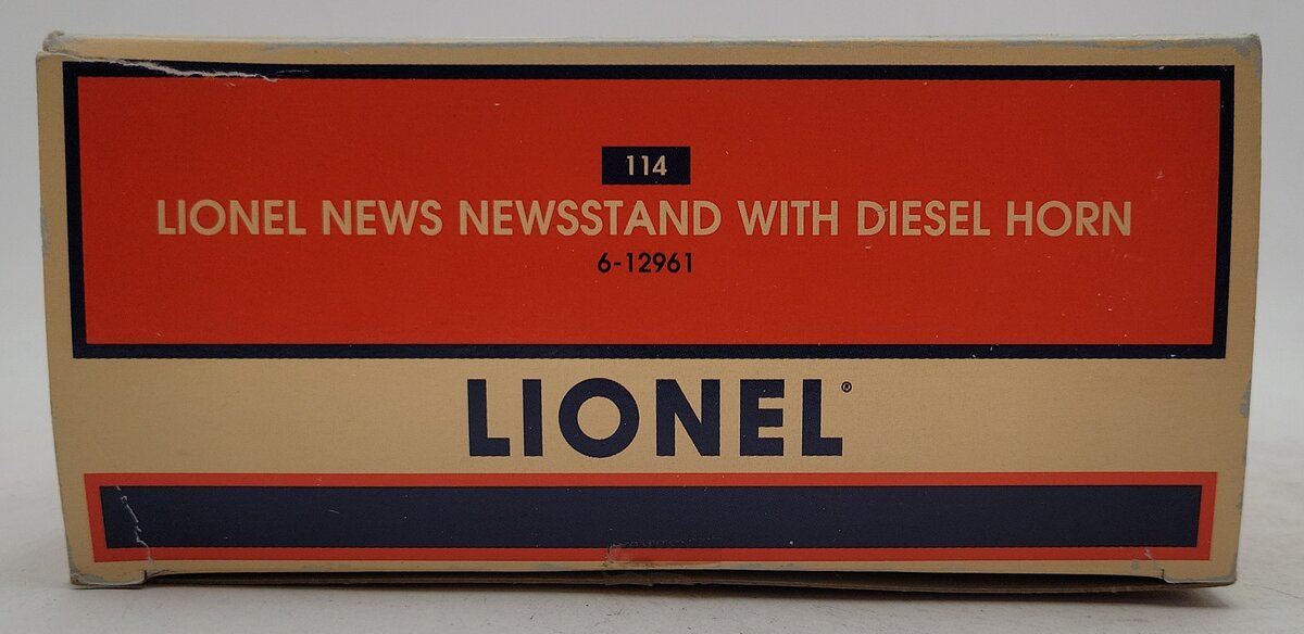 Lionel 6-12961 No. 114 Lionel News Newsstand With Diesel Horn EX/Box