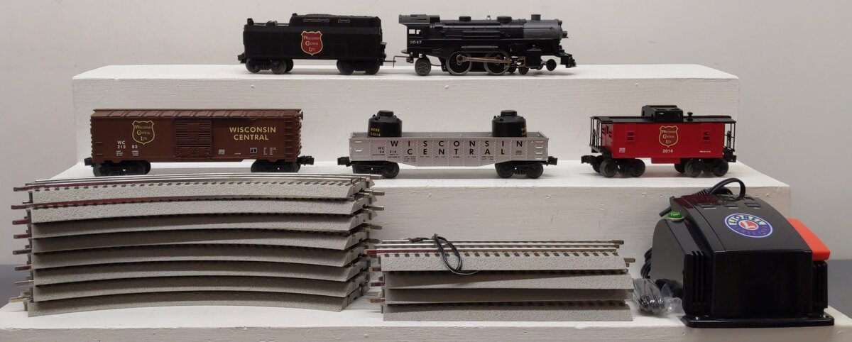 Lionel 6-31986 Wisconsin Central Highball O Gauge Steam Freight Train Set EX/Box