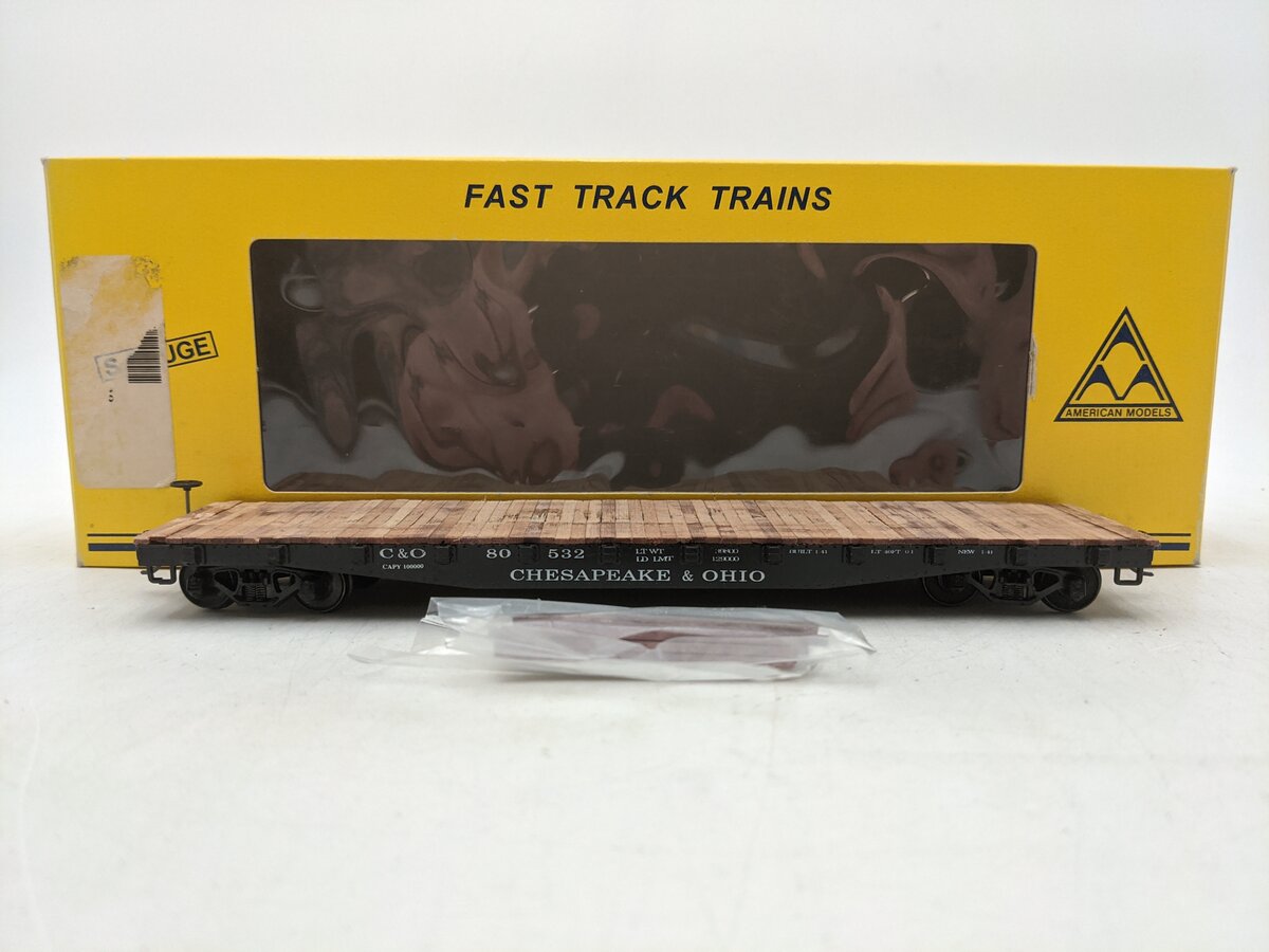 American Models 6006 S Scale Chesapeake & Ohio Flatcar w/Army Tank EX/Box