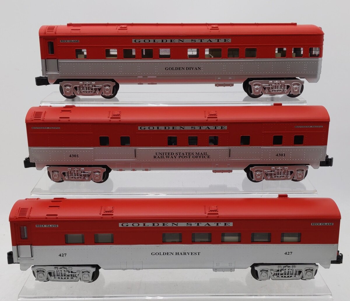 K-Line K4532E O Golden State Streamliner Passenger Cars (Set of 3) EX/Box