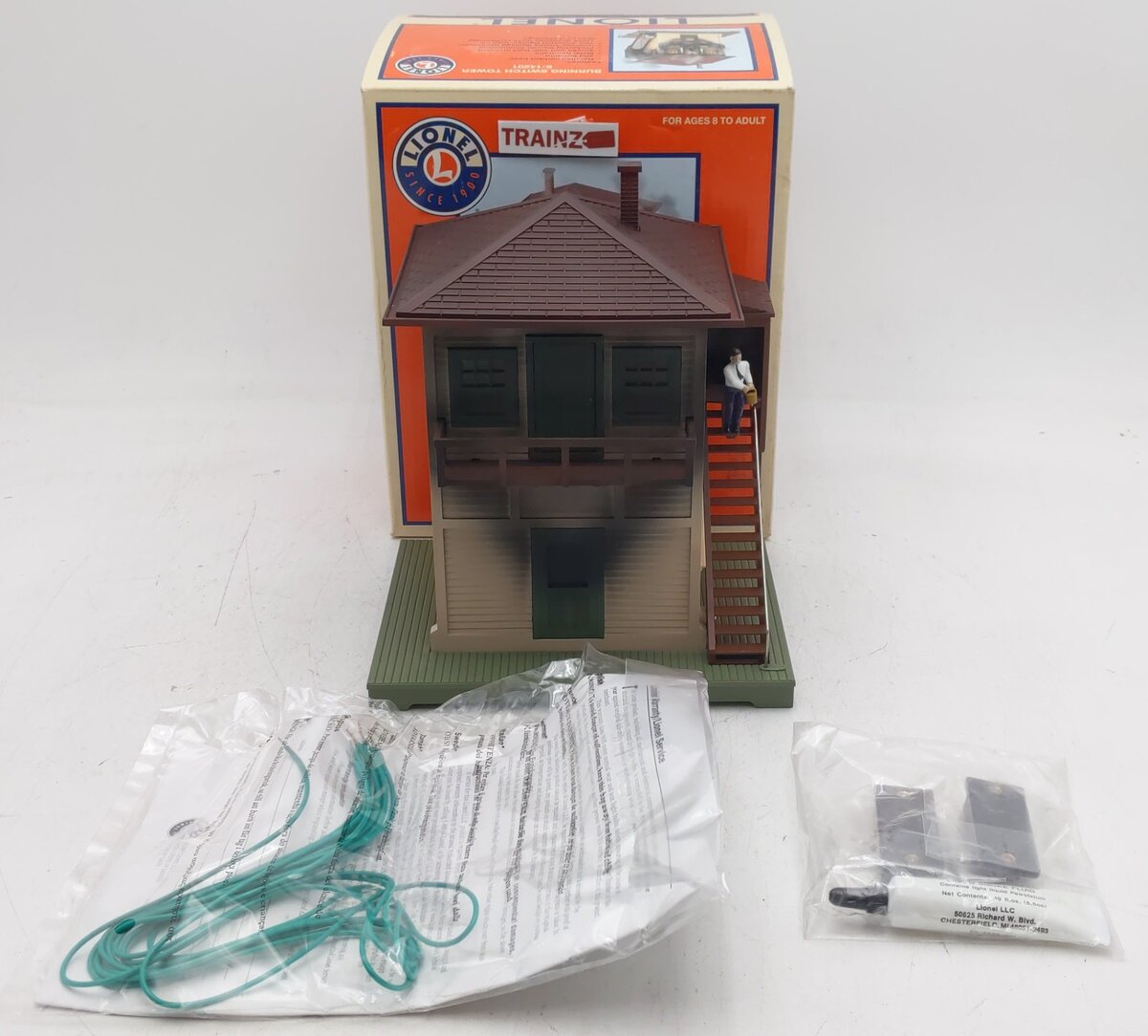 Lionel 6-14201 O Gauge Burning Switch Tower Built Building