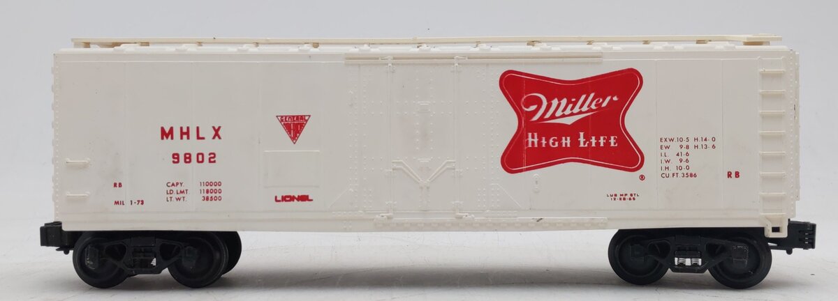 Lionel 6-9802 O Gauge Miller High Life Reefer Car #9802 EX/Box