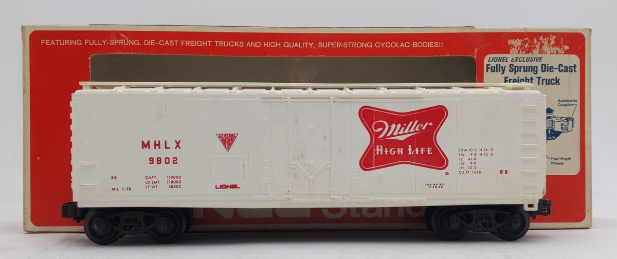 Lionel 6-9802 O Gauge Miller High Life Reefer Car #9802 EX/Box