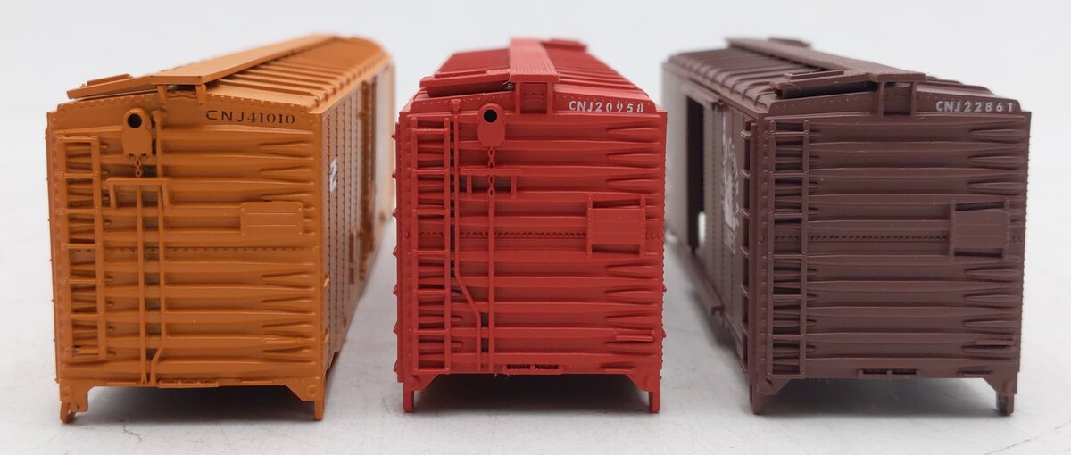 Athearn 2318 HO Scale Central Of New Jersey Boxcar Kit (Pack of 3) VG/Box