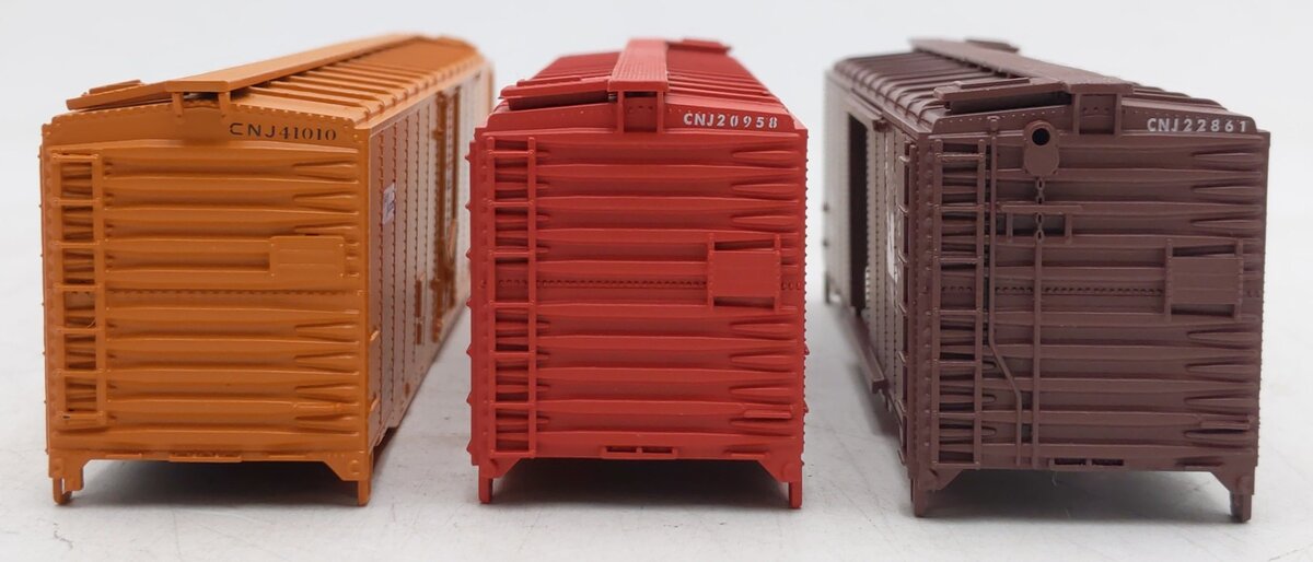 Athearn 2318 HO Scale Central Of New Jersey Boxcar Kit (Pack of 3) VG/Box