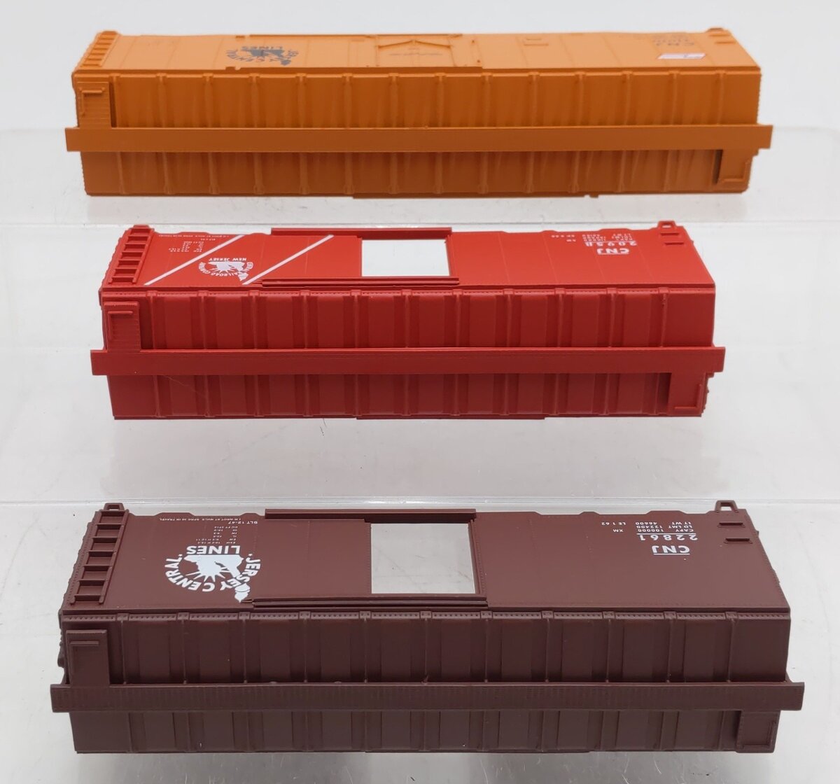 Athearn 2318 HO Scale Central Of New Jersey Boxcar Kit (Pack of 3) VG/Box