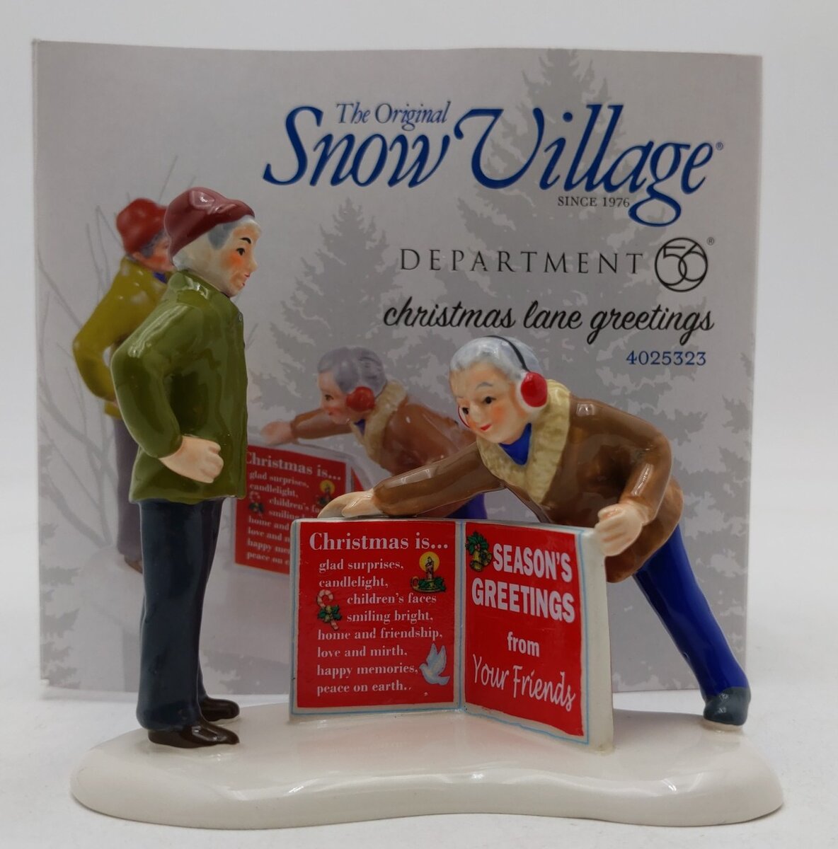 Dept 56 4025323 Snow Village "Christmas Lane Greetings" LN/Box