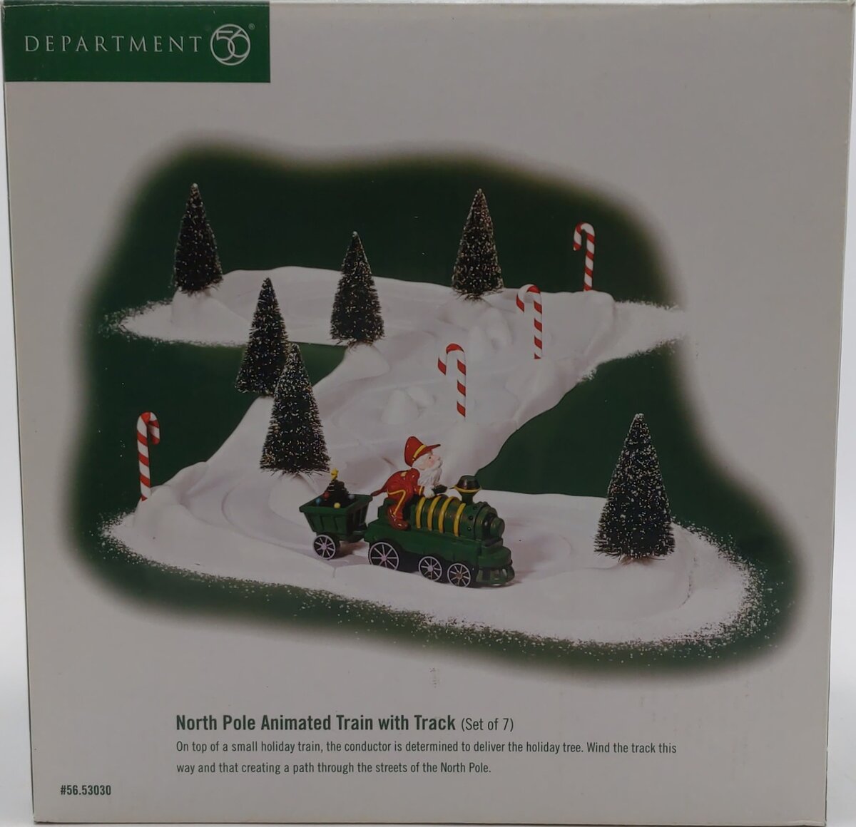 Dept 56 56.53030 North Pole Animated Train With Track (Set of 7) NIB