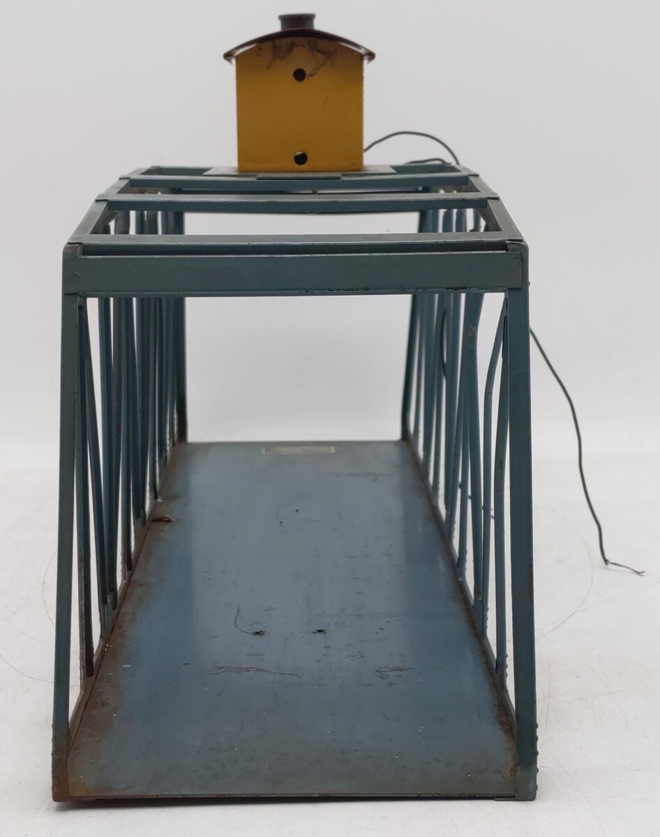 American Flyer 750 Vintage S Metal Trestle Bridge with Lighted House on Top