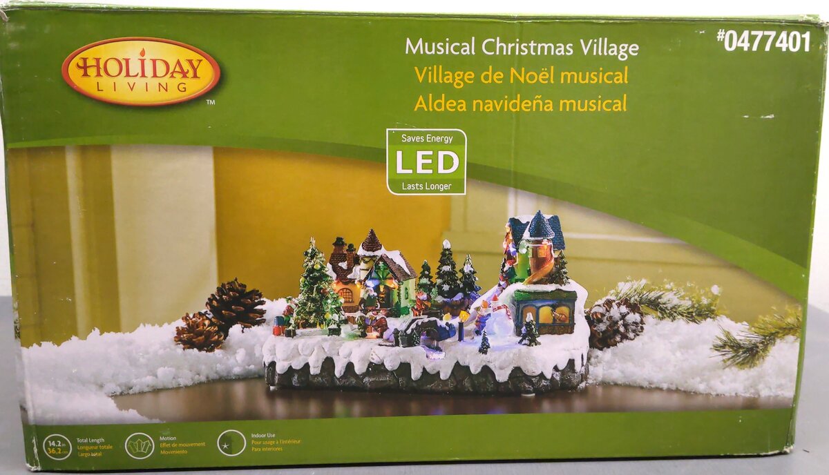 Holiday Living 0477401 Musical Christmas Village EX/Box