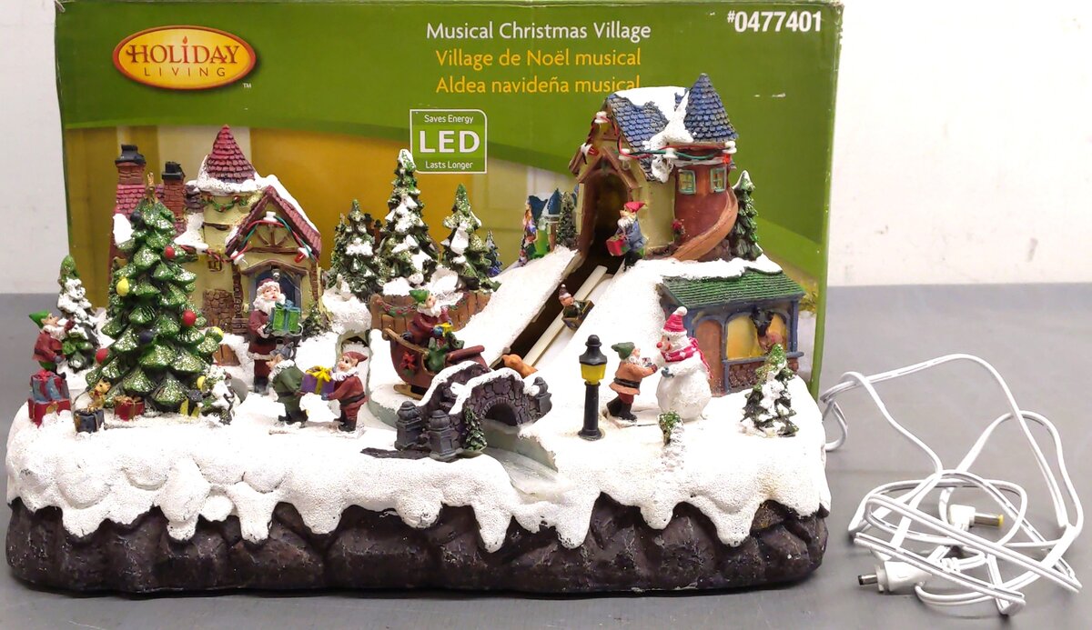 Holiday Living 0477401 Musical Christmas Village EX/Box