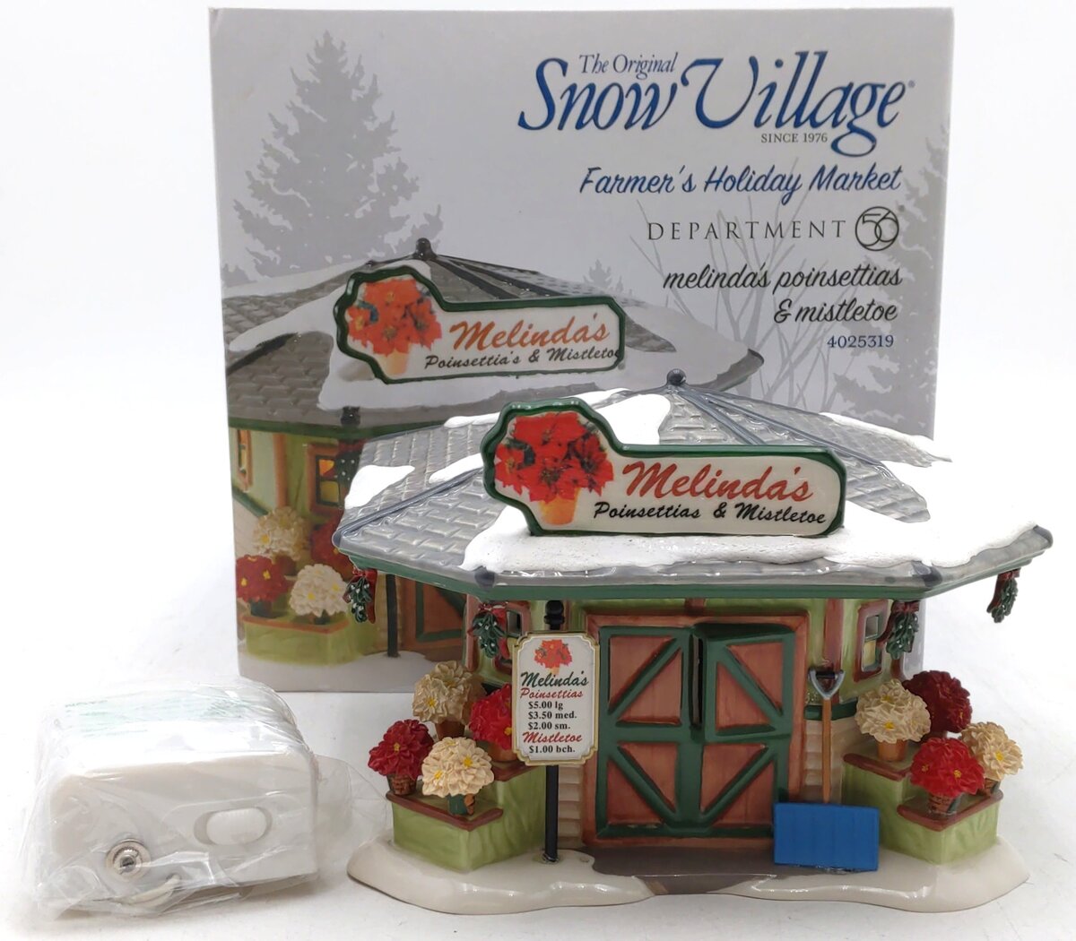 Dept 56 4025319 The Original Snow Village Melinda's Poinsettias & Mistletoe LN/Box