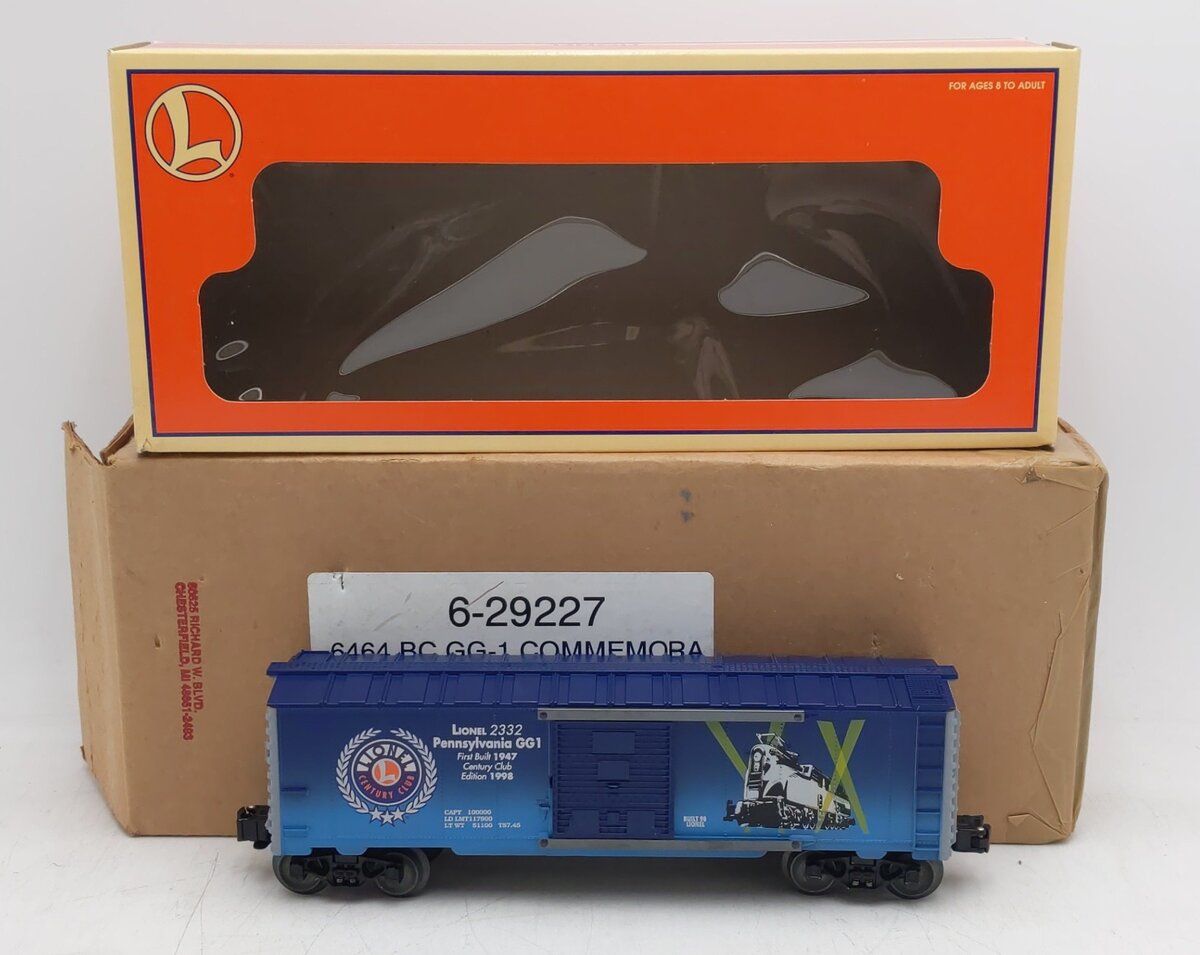 Lionel 6-29227 O Gauge Century Club 1998 GG-1 Boxcar #2332 EX/Box