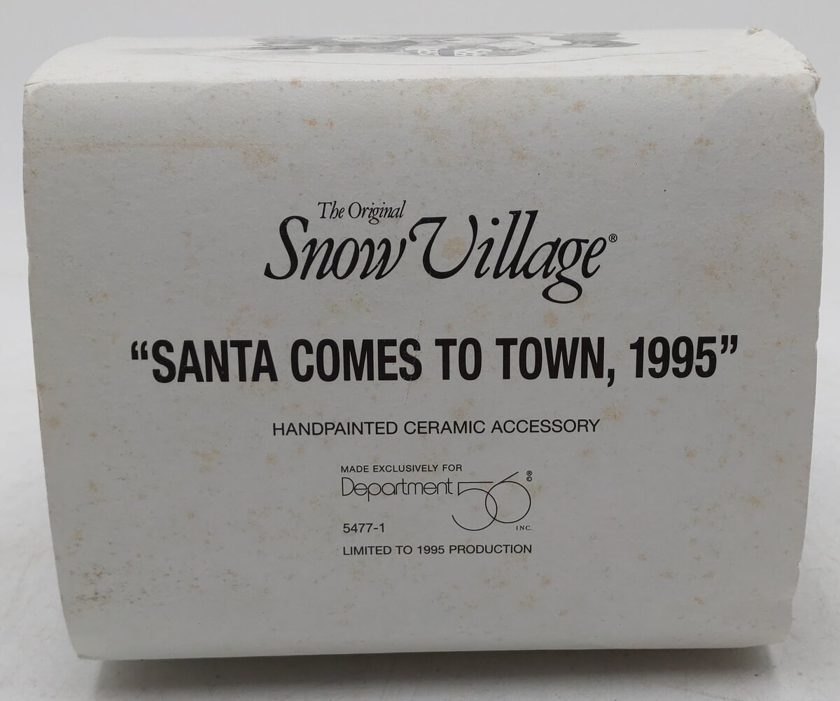 Dept 56 5477-1 The Original Snow Village Santa Comes To Town 1995 LN/Box