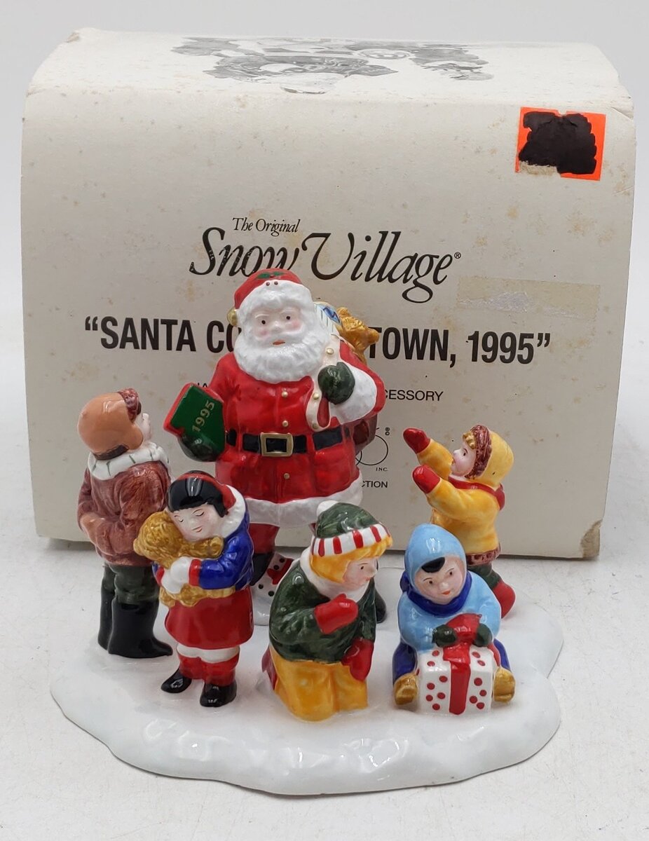 Dept 56 5477-1 The Original Snow Village Santa Comes To Town 1995 LN/Box