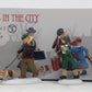 Dept 56 56.58955 " Christmas in The City " Busy City Sidewalks (Set of 4) EX/Box