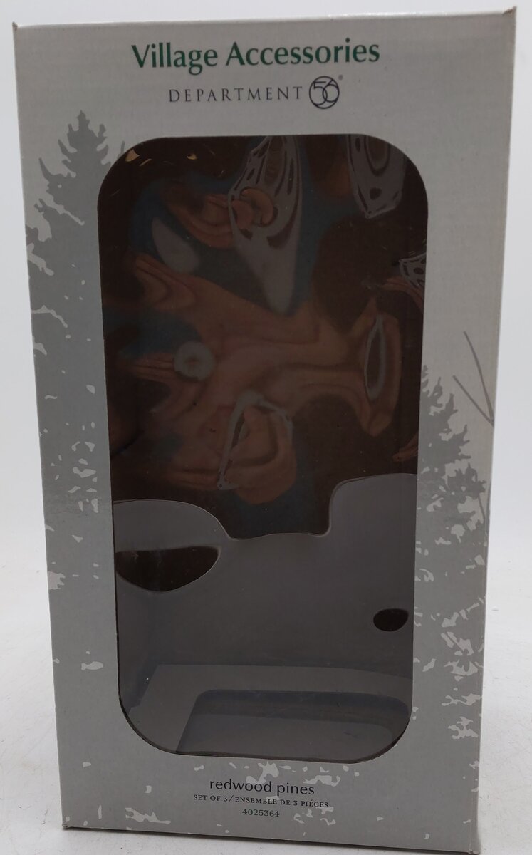 Dept 56 Village Accessories Redwood Pines (Set Of 3) LN/Box