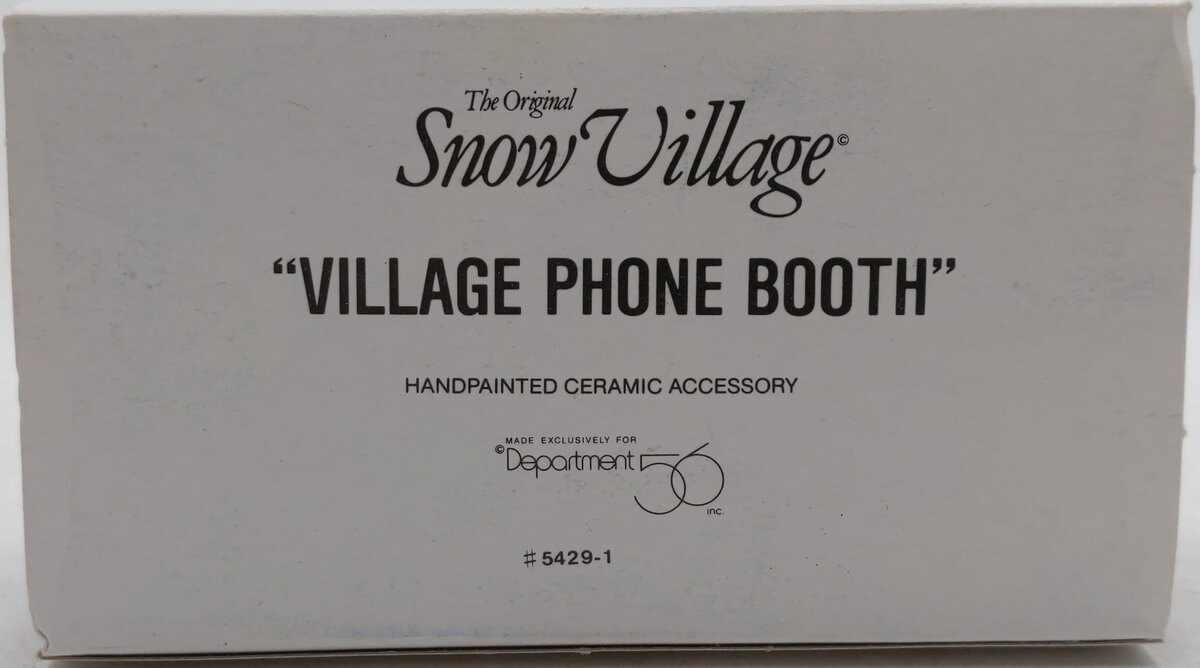 Dept 56 5429-1 Snow Village "Village Phone Booth" NIB