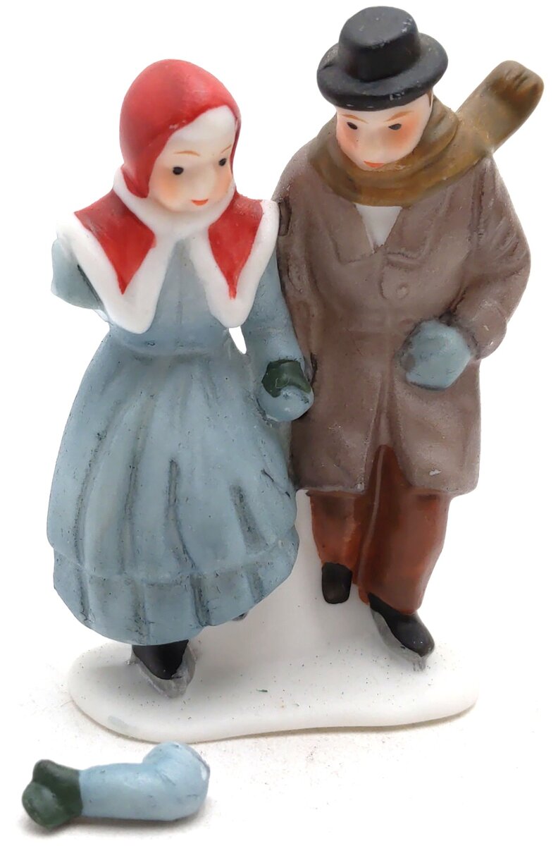 Dept 56 5903-0 Heritage Village Collection Childe Pond & Skaters EX/Box