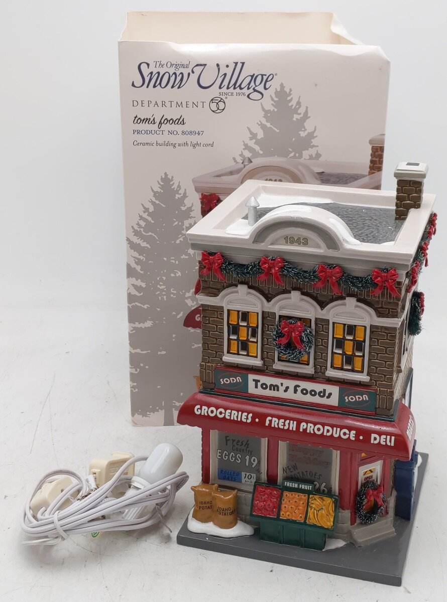 Dept 56 808947 Snow Village "Tom's Foods" EX/Box