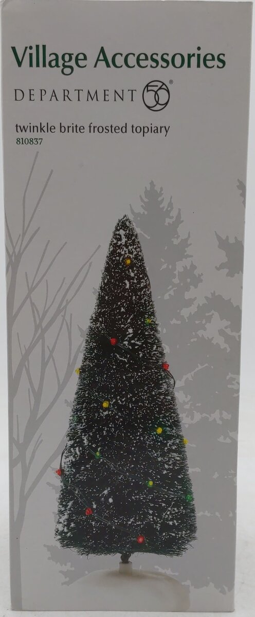 Dept 56 81037 Twinkle Brite Frosted Topiary LN/Box
